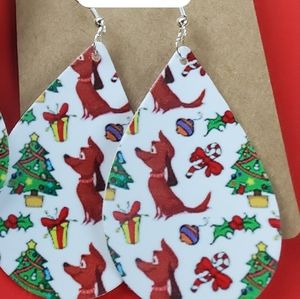 Max from Grinch-faux leather earrings